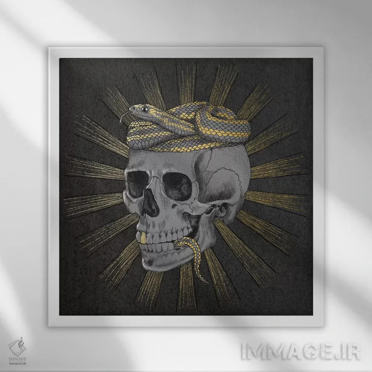 تابلو طلایی بمان اثر لورا گریوز - نمای قابدار سفید