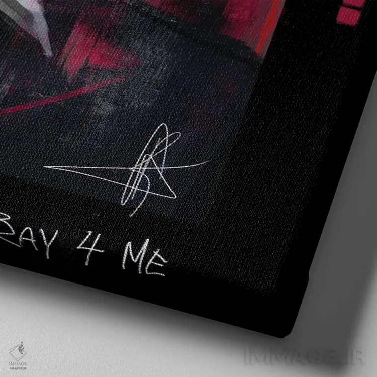 تابلو کنی اثر گوردون رو - نمای نزدیک بافت بوم