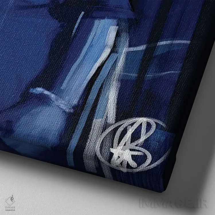 تابلو کیلر مایک اثر گوردون رو - نمای نزدیک بافت بوم