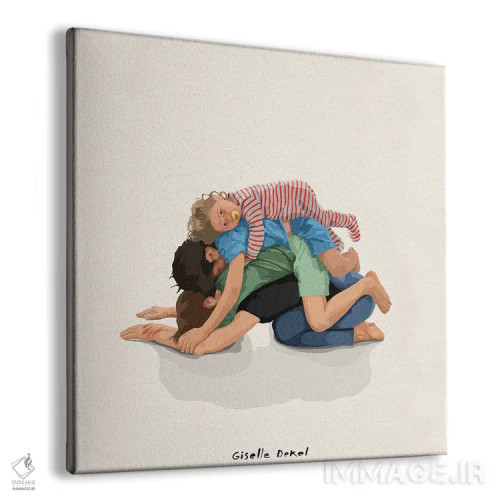 تابلو ژست کودک (یوگا) اثر گیسل دکل - نمای پرسپکتیو محصول