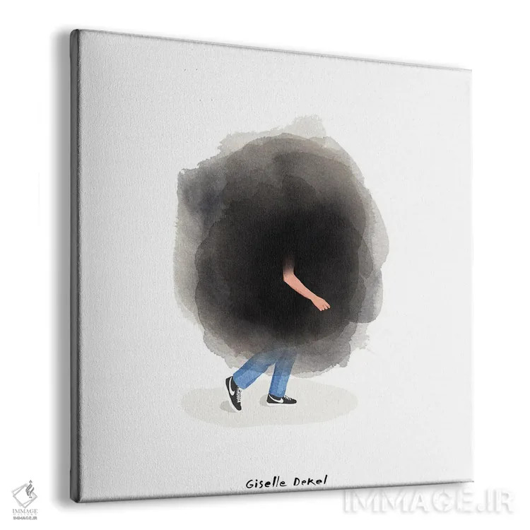 تابلو ابر نگرانی اثر گیسل دکل - نمای پرسپکتیو محصول