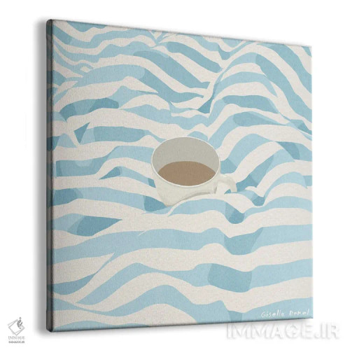 تابلو قهوه در رختخواب اثر گیسل دکل - نمای پرسپکتیو محصول