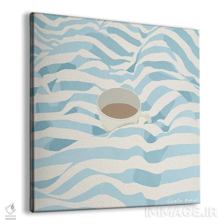 تابلو قهوه در رختخواب اثر گیسل دکل - نمای پرسپکتیو محصول