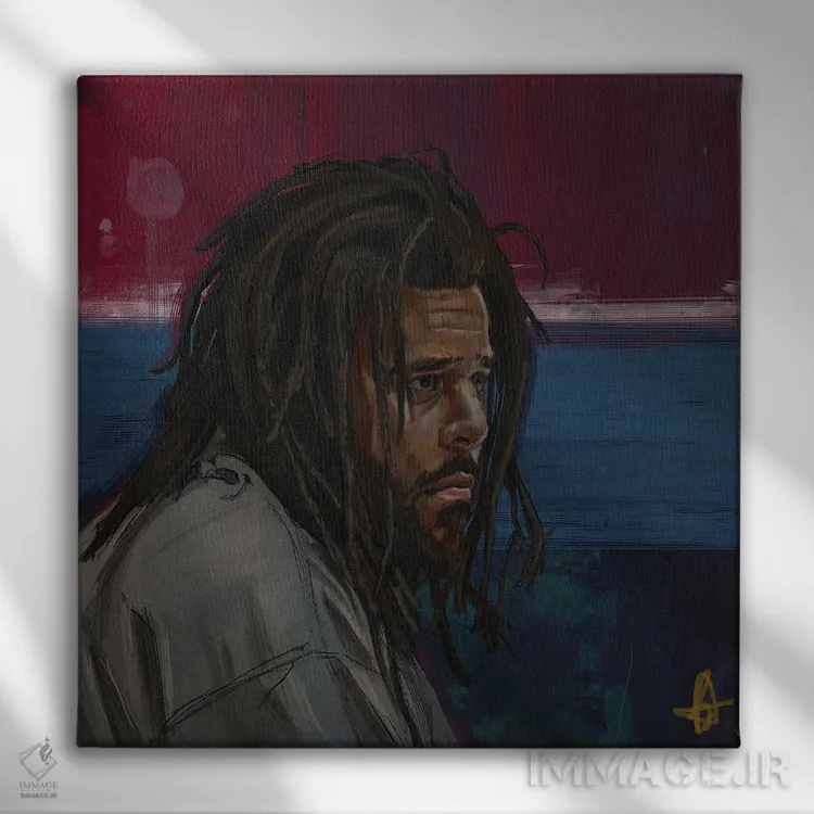 تابلو امروز آبی اثر گوردون رو - نمای روبهرو روی دیوار