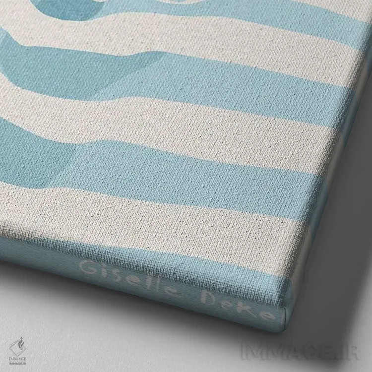 تابلو قهوه در رختخواب اثر گیسل دکل - نمای نزدیک بافت بوم