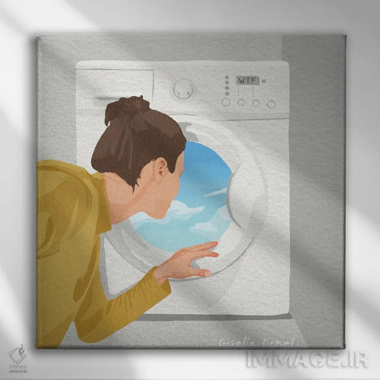 تابلو رویای تعطیلات اثر گیسل دکل - نمای روبهرو روی دیوار