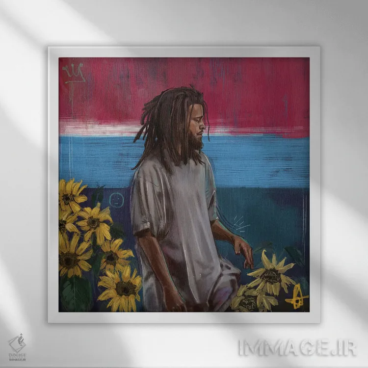 تابلو امروز گرم اثر گوردون رو - نمای قابدار سفید