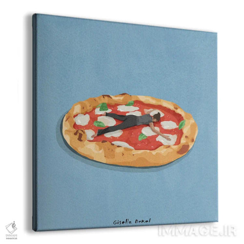 تابلو دختر پیتزایی اثر گیسل دکل - نمای پرسپکتیو محصول