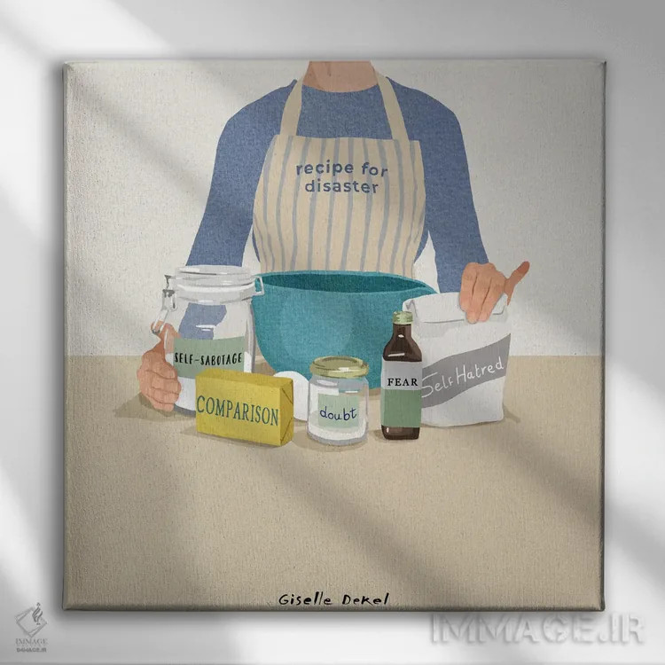 تابلو دستورالعمل فاجعه اثر گیسل دکل - نمای روبهرو روی دیوار