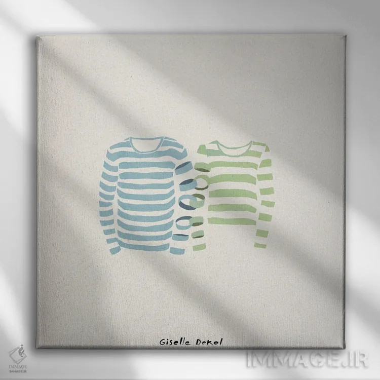 تابلو عاشقان اثر گیسل دکل - نمای روبهرو روی دیوار