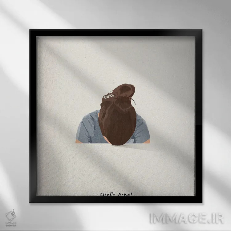 تابلو از روبرو اثر گیسل دکل - نمای قابدار مشکی