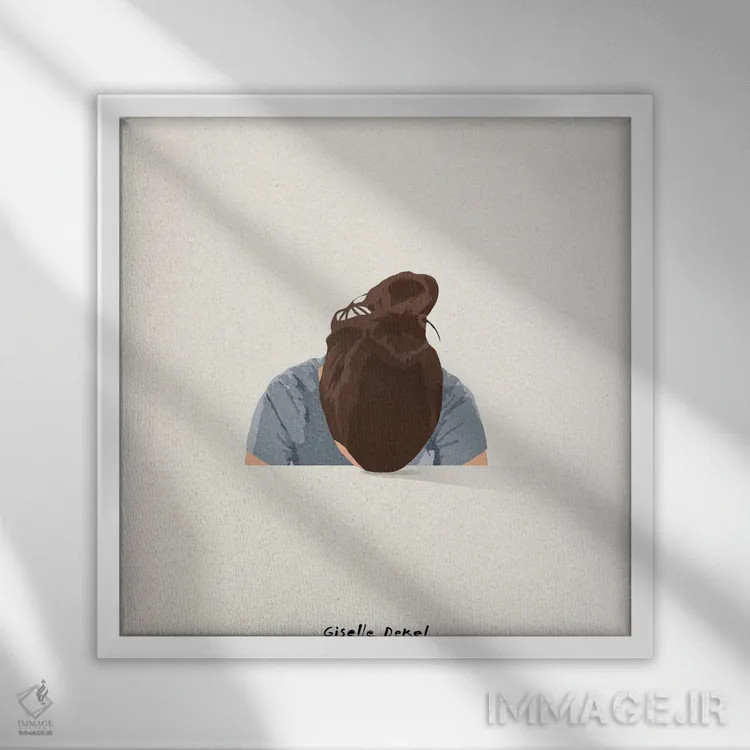 تابلو از روبرو اثر گیسل دکل - نمای قابدار سفید