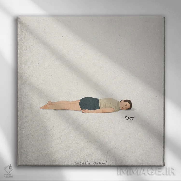 تابلو آماده شدن برای دوشنبه اثر گیسل دکل - نمای روبهرو روی دیوار