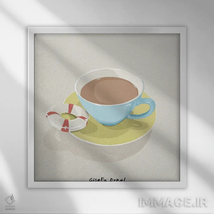 تابلو خودت را نجات بده اثر گیسل دکل - نمای قابدار سفید