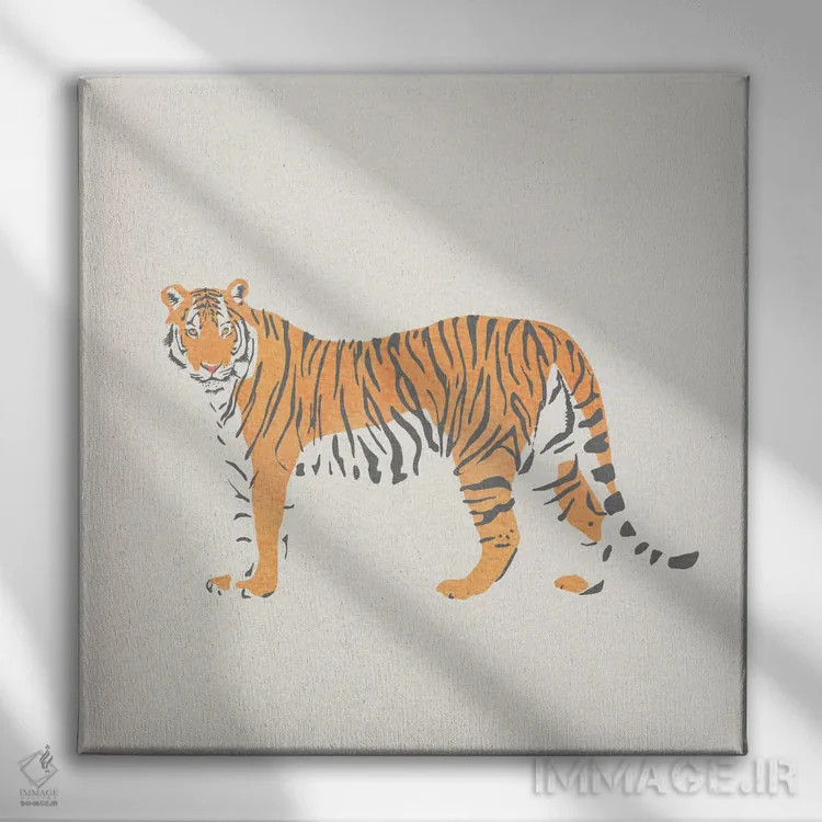 تابلو ببر اثر گیسل دکل - نمای روبهرو روی دیوار