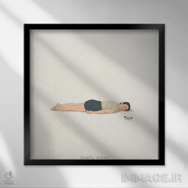 تابلو آماده شدن برای دوشنبه اثر گیسل دکل - نمای قابدار مشکی