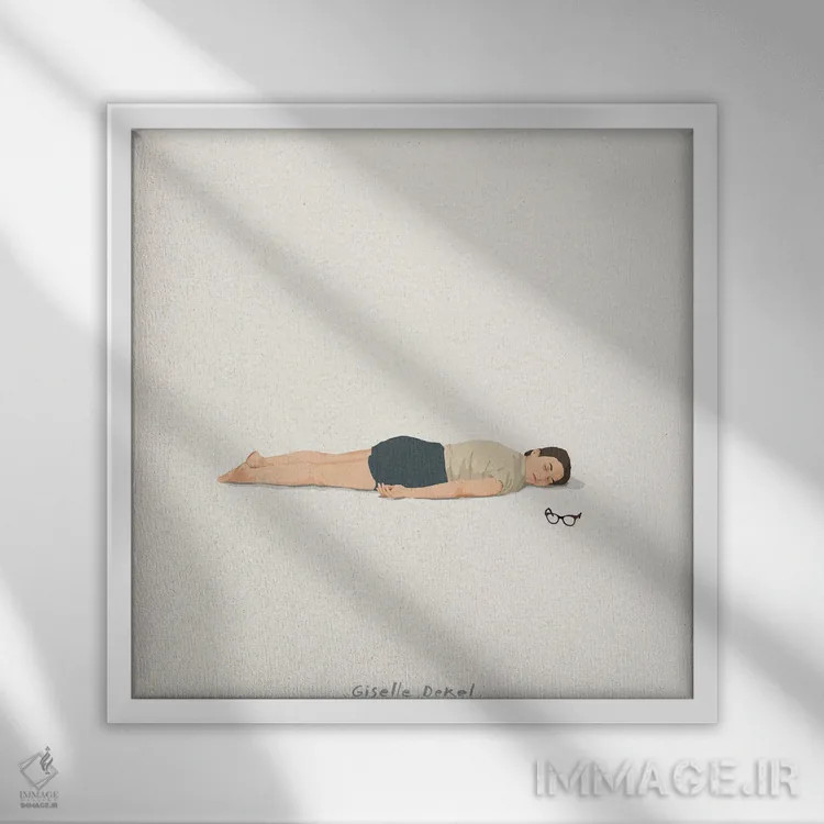 تابلو آماده شدن برای دوشنبه اثر گیسل دکل - نمای قابدار سفید