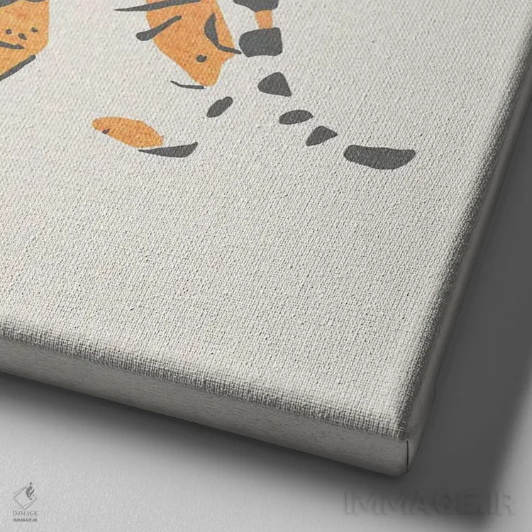 تابلو ببر اثر گیسل دکل - نمای نزدیک بافت بوم