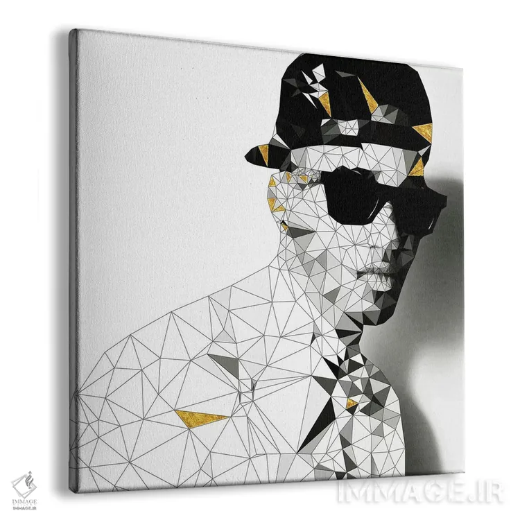 تابلو عینک آفتابی استانا (سیاه و سفید) اثر فایو بای فایو کالکتیو - نمای پرسپکتیو محصول