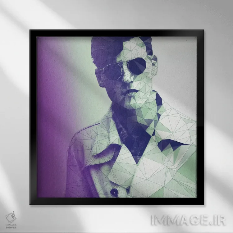 تابلو مدباز مه بنفش (مد و سبک) اثر فایو بای فایو کالکتیو - نمای قابدار مشکی