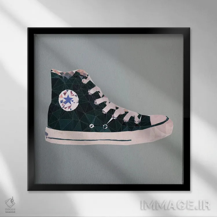 تابلو کفش چاک تیلور آلاستار: مشکی (مد و کفش) اثر فایو بای فایو کالکتیو - نمای قابدار مشکی