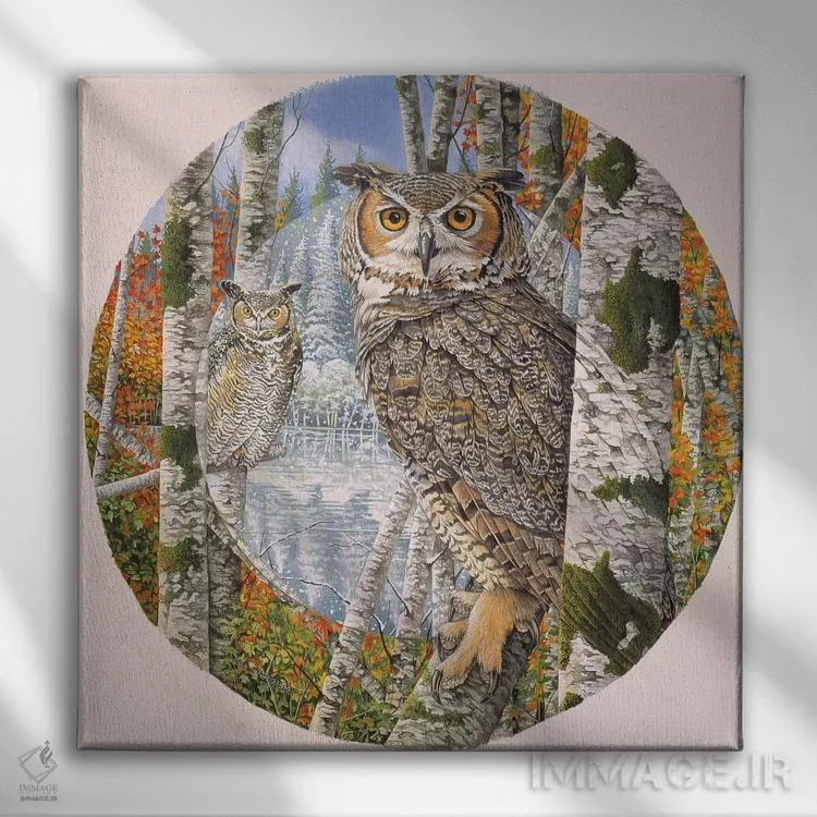 تابلو استتار شاخدار عظیم اثر گرائیم استیونسون - نمای روبهرو روی دیوار