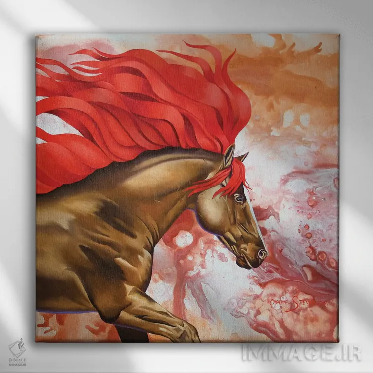 تابلو خون اسب نر اثر گرائیم استیونسون - نمای روبهرو روی دیوار