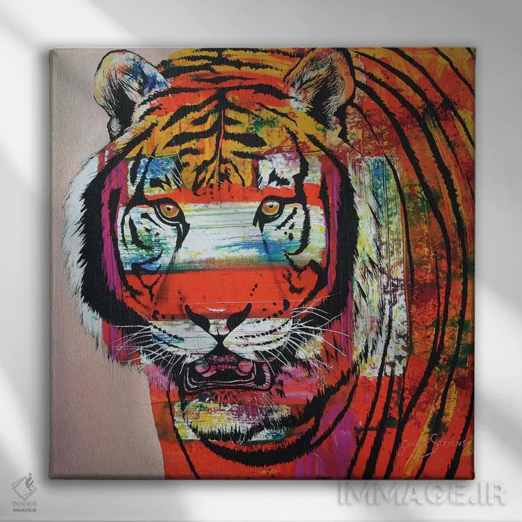 تابلو چشمهای سوزان درخشان اثر گرائیم استیونسون - نمای روبهرو روی دیوار