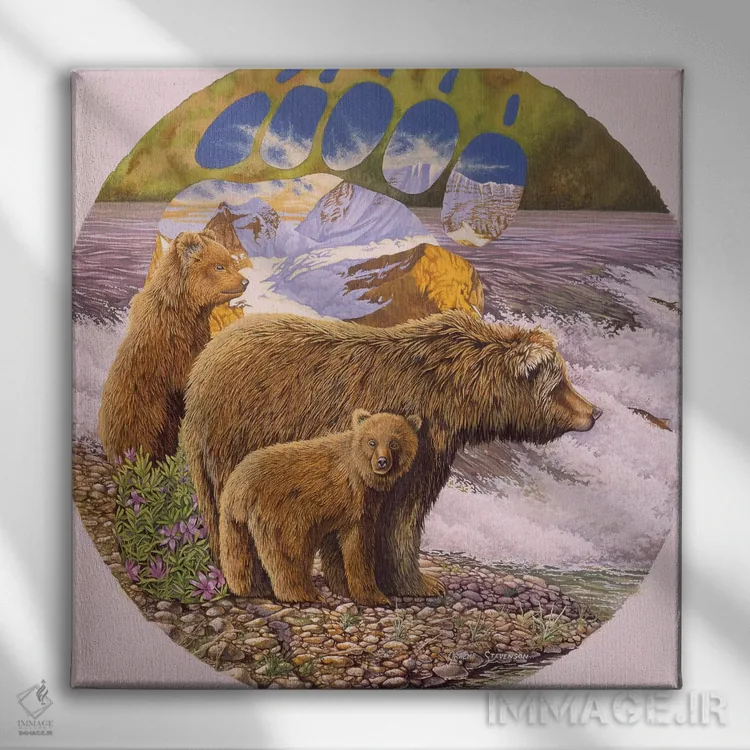 تابلو در کنار نهر اثر گرائیم استیونسون - نمای روبهرو روی دیوار