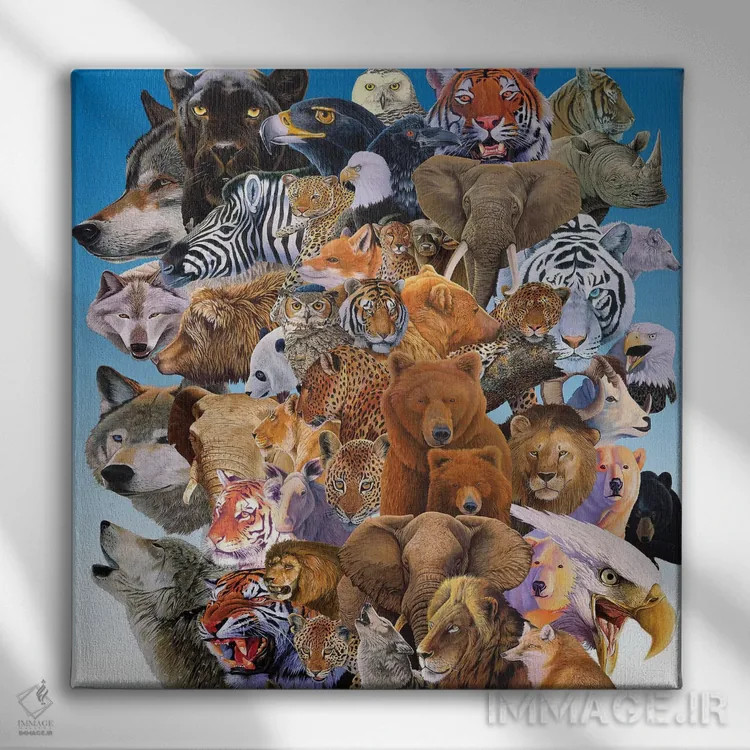 تابلو مدیریت (مدیرخانه) (نیاز به ابهامزدایی: مجموعه جانوران) اثر گرائیم استیونسون - نمای روبهرو روی دیوار