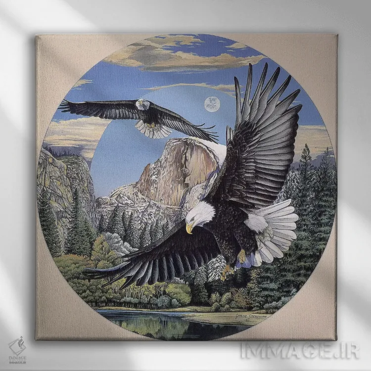 تابلو شکوه یوسمیتی اثر گرائیم استیونسون - نمای روبهرو روی دیوار