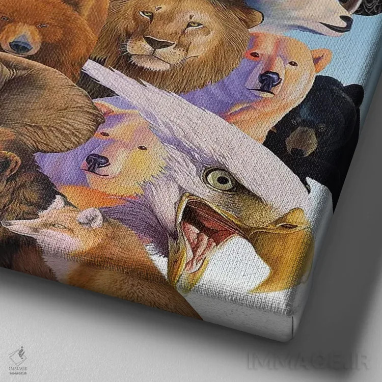 تابلو مدیریت (مدیرخانه) (نیاز به ابهامزدایی: مجموعه جانوران) اثر گرائیم استیونسون - نمای نزدیک بافت بوم