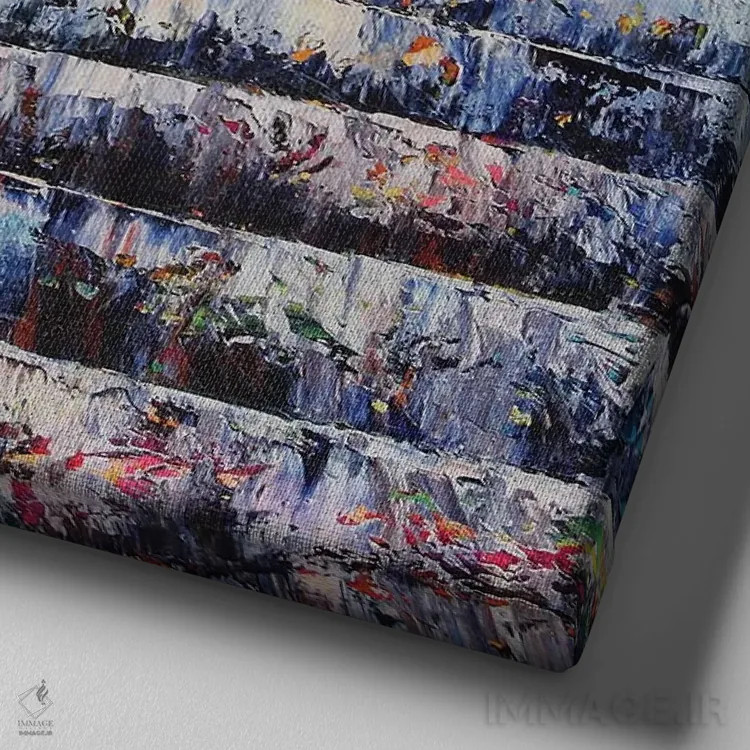 تابلو آلباتروس (پرنده دریایی) اثر دیوید گیستا - نمای نزدیک بافت بوم