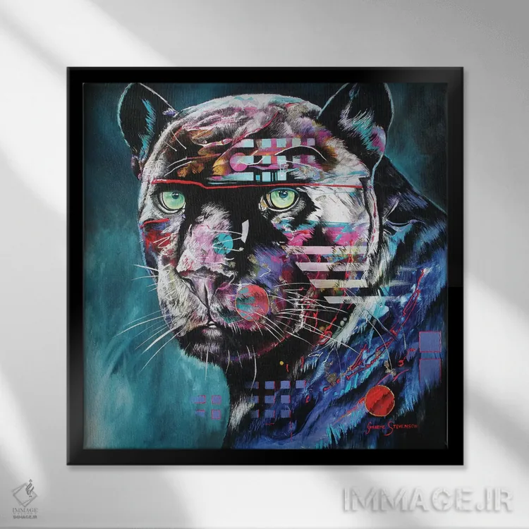 تابلو شب سیاه اثر گرائیم استیونسون - نمای قابدار مشکی