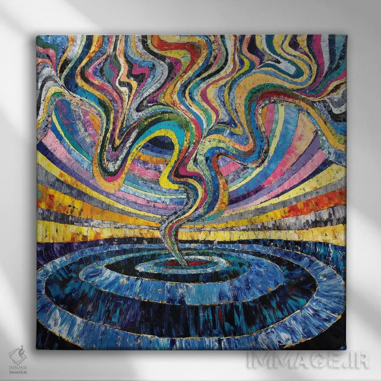 تابلو آتشفشان اثر دیوید گیستا - نمای روبهرو روی دیوار