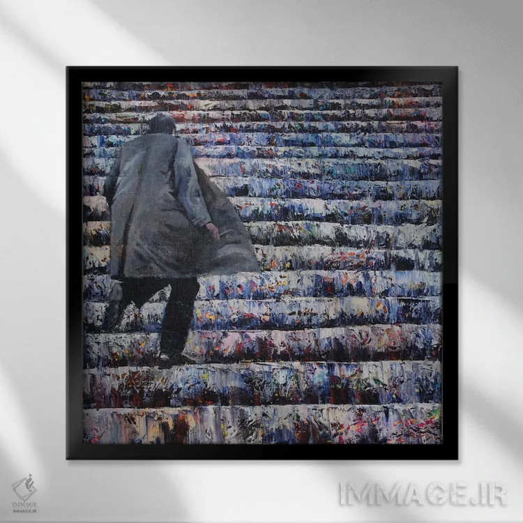 تابلو آلباتروس (پرنده دریایی) اثر دیوید گیستا - نمای قابدار مشکی