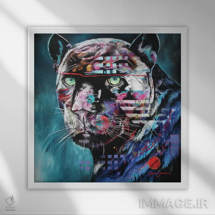 تابلو شب سیاه اثر گرائیم استیونسون - نمای قابدار سفید