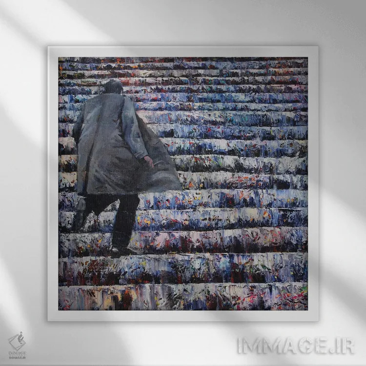 تابلو آلباتروس (پرنده دریایی) اثر دیوید گیستا - نمای قابدار سفید