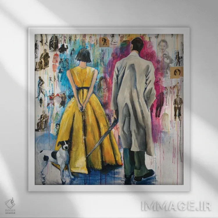 تابلو در حالت آمادهباش اثر دیوید گیستا - نمای قابدار سفید