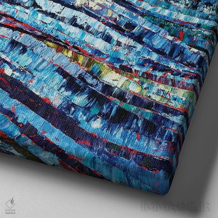 تابلو توفان اثر دیوید گیستا - نمای نزدیک بافت بوم