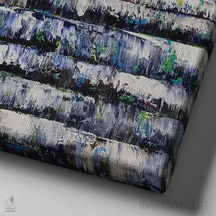 تابلو قل دیگر بودلر (بودلر: شاعر فرانسوی) اثر دیوید گیستا - نمای نزدیک بافت بوم