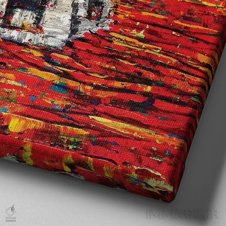 تابلو طلوع اثر دیوید گیستا - نمای نزدیک بافت بوم