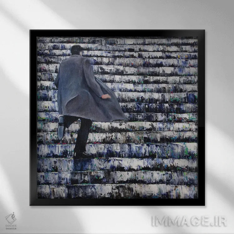 تابلو قل دیگر بودلر (بودلر: شاعر فرانسوی) اثر دیوید گیستا - نمای قابدار مشکی