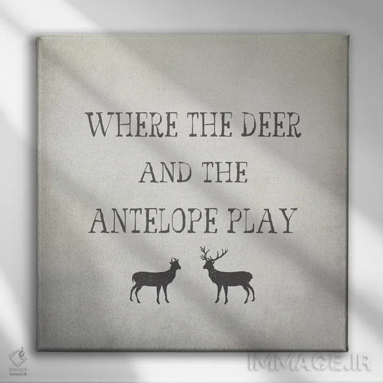 تابلو جایی که گوزن و آنتیلوپها هستند اثر گرافیتی استودیوها (استودیوی طراحی و چاپ) - نمای روبهرو روی دیوار