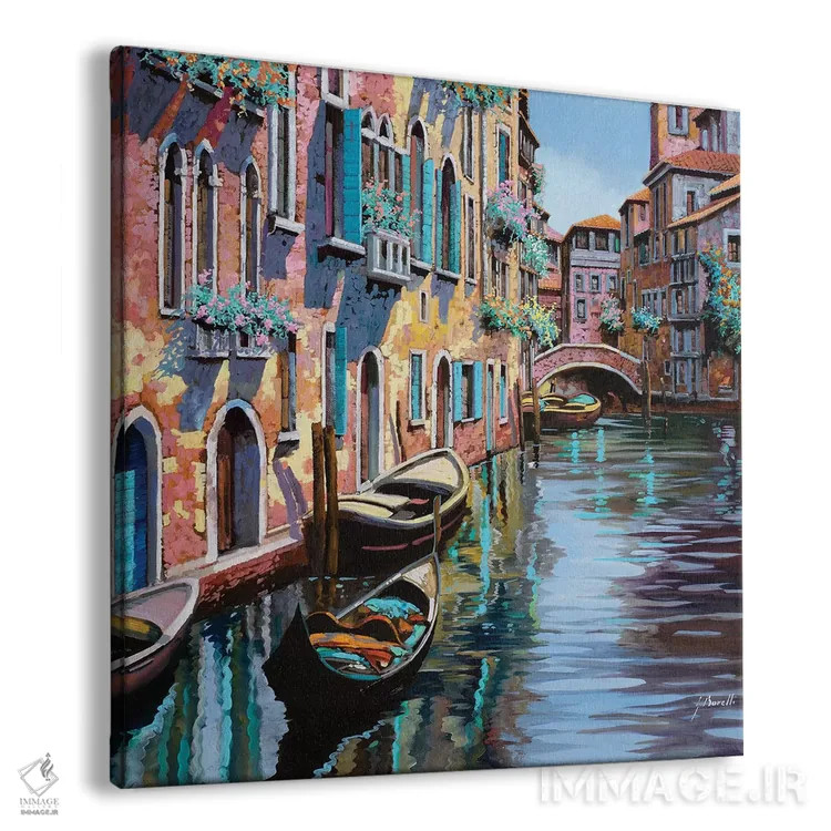 تابلو ونیز صورتی اثر گویدو بورلی - نمای پرسپکتیو محصول