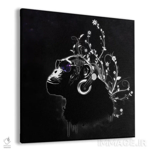 تابلو سکندری خوردن میمون اثر نیکلاس گوستافسون - نمای پرسپکتیو محصول