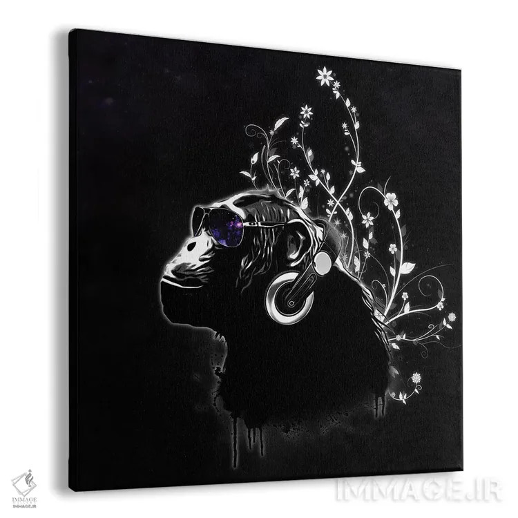 تابلو سکندری خوردن میمون اثر نیکلاس گوستافسون - نمای پرسپکتیو محصول