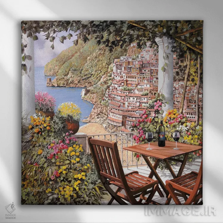 تابلو دو لیوان در پوزیتانو اثر گویدو بورلی - نمای روبهرو روی دیوار