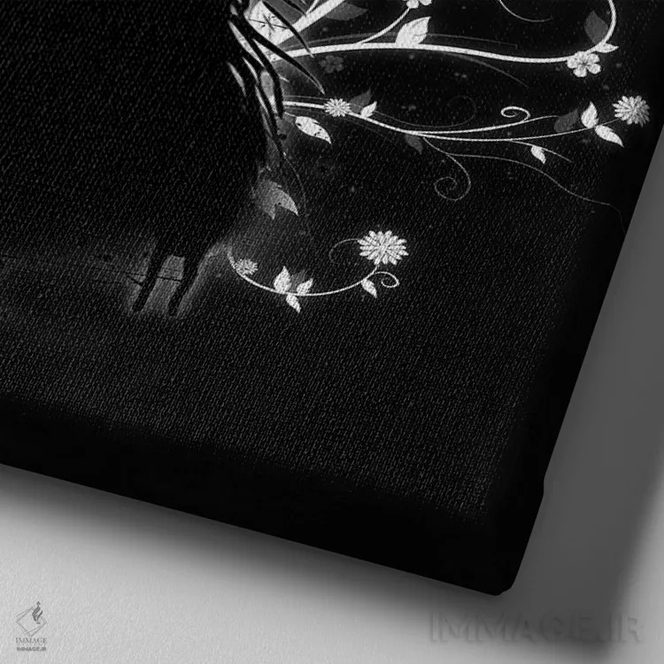 تابلو سکندری خوردن میمون اثر نیکلاس گوستافسون - نمای نزدیک بافت بوم