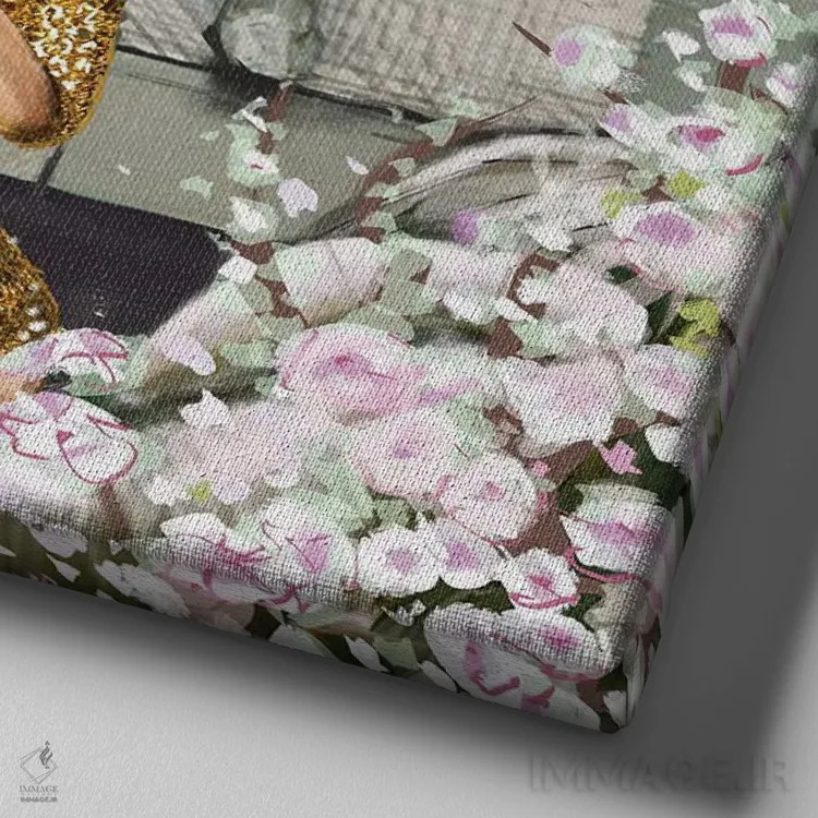 تابلو الگین بیانکا اثر جورج وی. آنتونیـو - نمای نزدیک بافت بوم